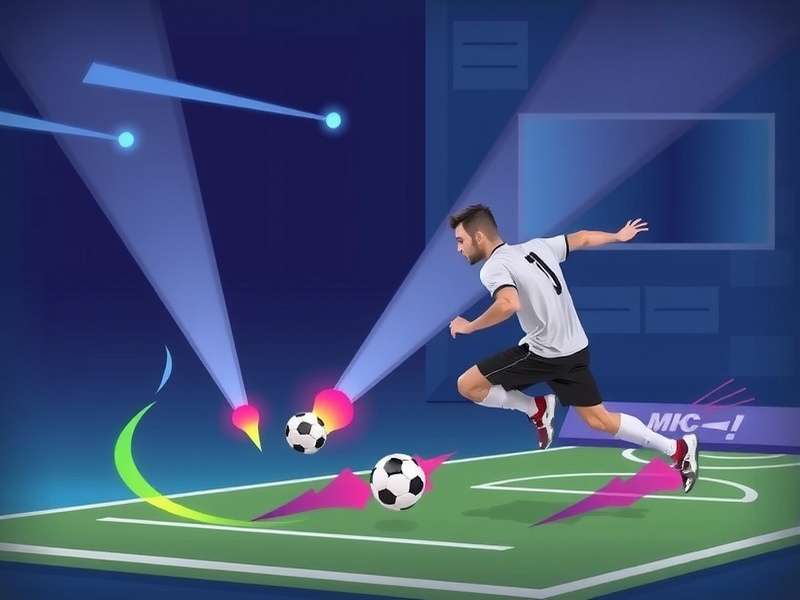 Dynamic football strike action shot showing a powerful kick