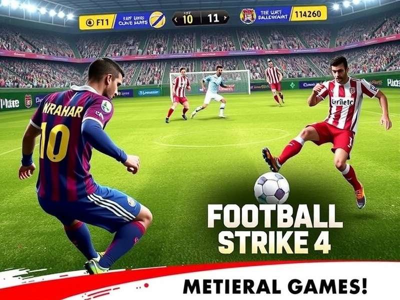 Football Strike Game Video Screenshot showing a player taking a free kick