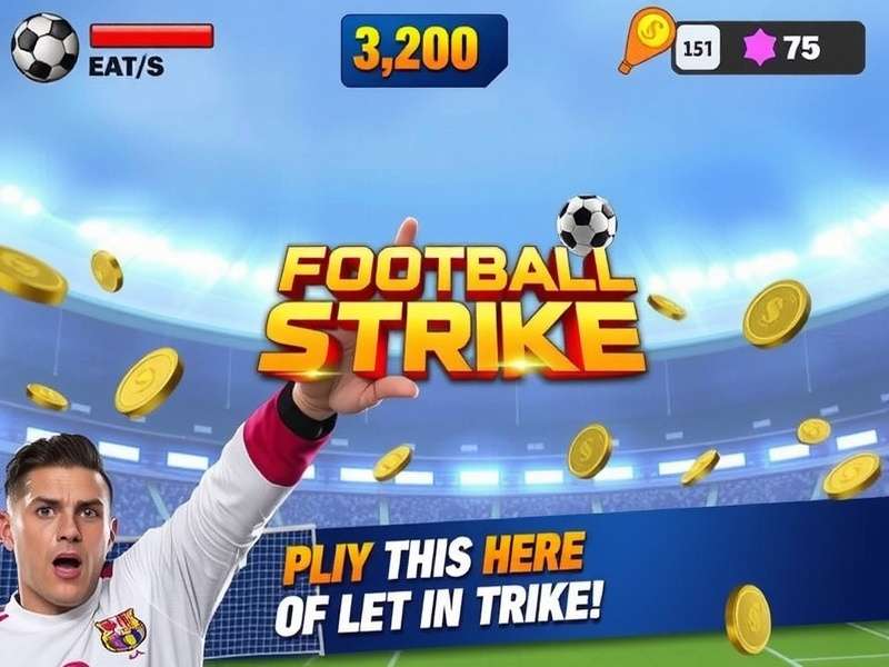 Football Strike intense penalty shootout gameplay on a mobile phone