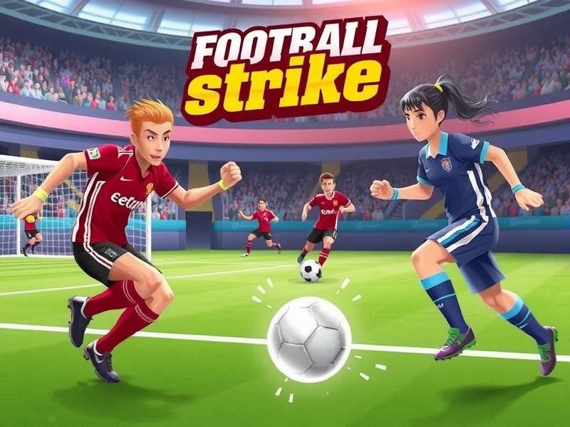 Football Strike gameplay screenshot showing a player taking a free kick
