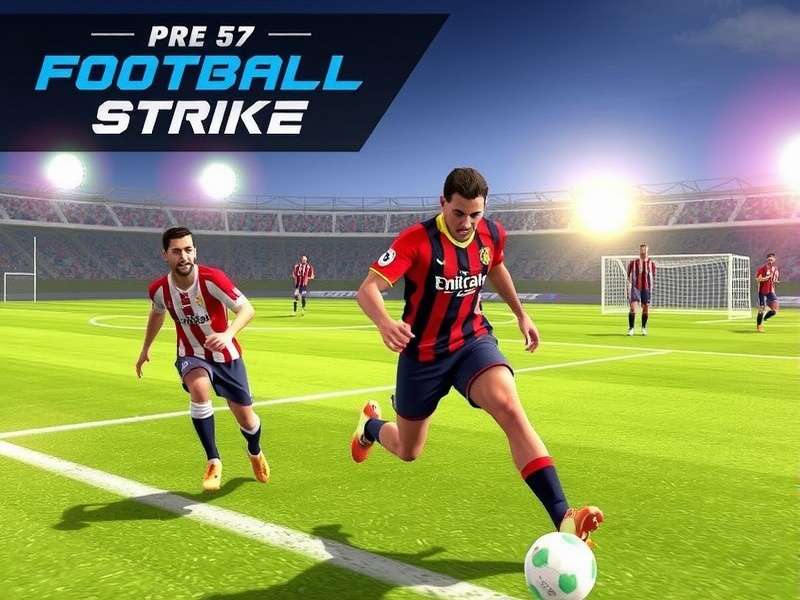 Football Strike Tournament Scene with Competitive Players