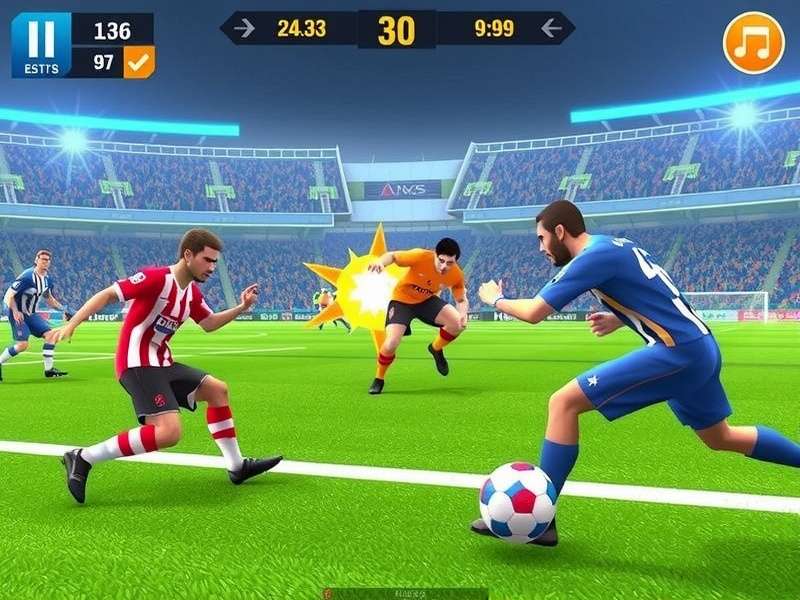 Football Strike Pro Gameplay diagram showing the optimal swipe sweet spot on the ball