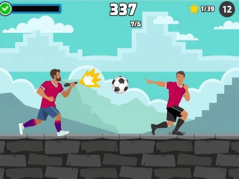 Football Strike Unblocked 76 gameplay screenshot showing a penalty kick scene