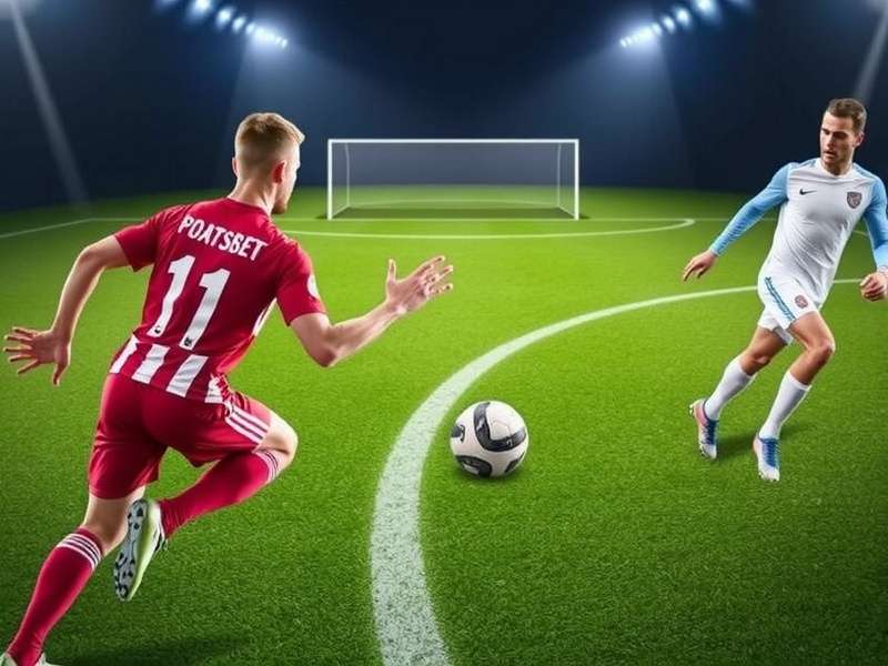 Football Strike gameplay showing penalty shootout action on mobile device