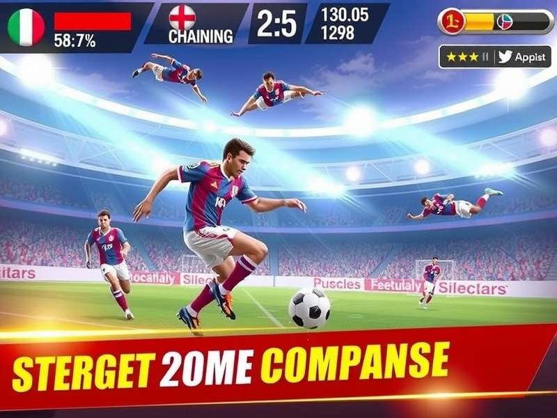 Football Strike gameplay showing a player taking a penalty kick