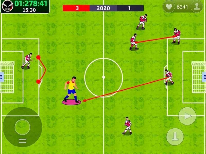 Football Strike Game Screenshot showing intense penalty shootout