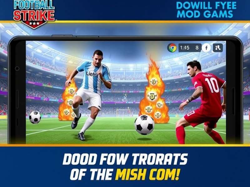 Football Strike Mod Apk Download Interface on Android