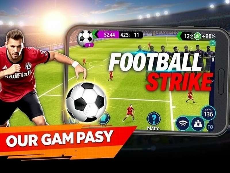 Diagram showing shooting swipe controls in Football Strike