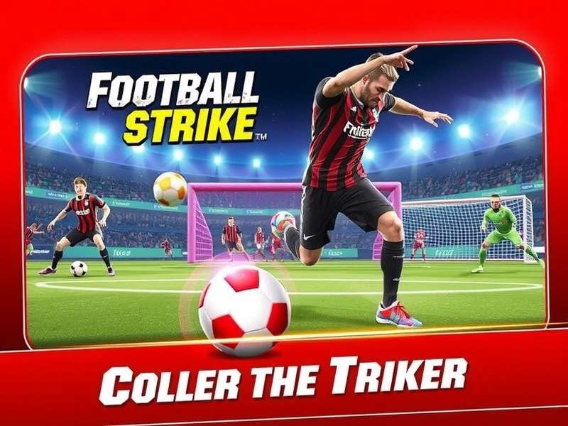 Football Strike Mod Apk Gameplay Screenshot showing unlimited coins and unlocked players