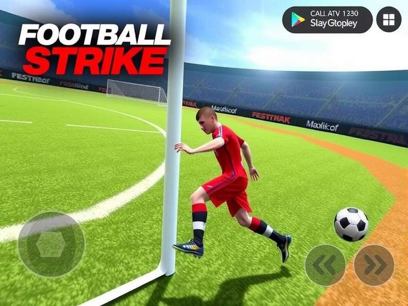 Football Strike game running smoothly on a PC screen with enhanced graphics