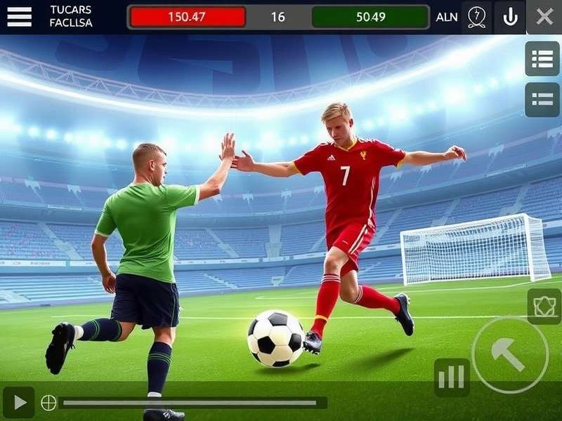 Football Strike gameplay screenshot showing shooting mechanics