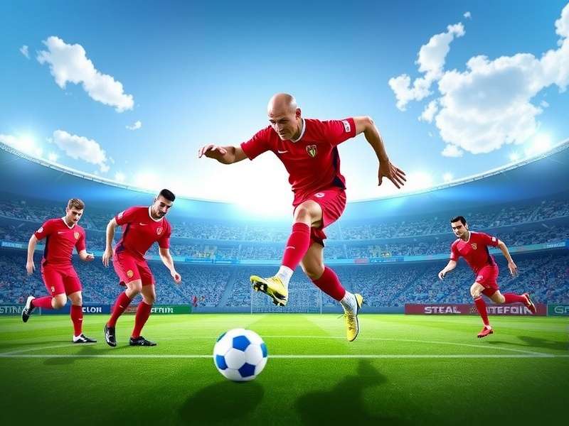 Football Strike gameplay screenshot showing a striker taking a penalty shot