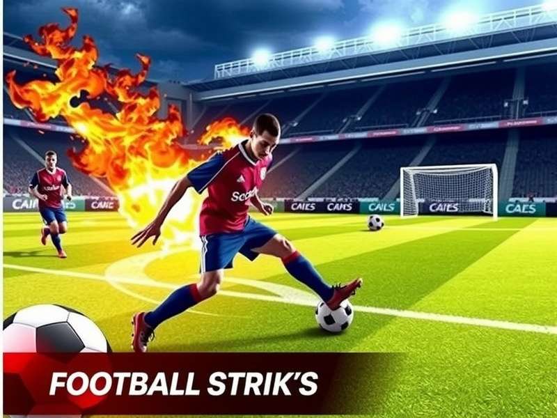 Football Strike gameplay showing perfect penalty kick execution