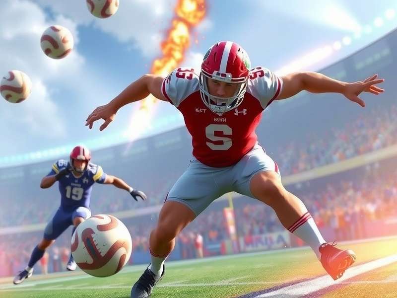 Football Strike gameplay on mobile phone showing intense penalty shootout moment