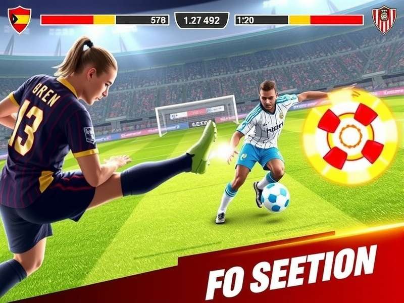 Football Strike Online Game gameplay screenshot showing a penalty kick scene