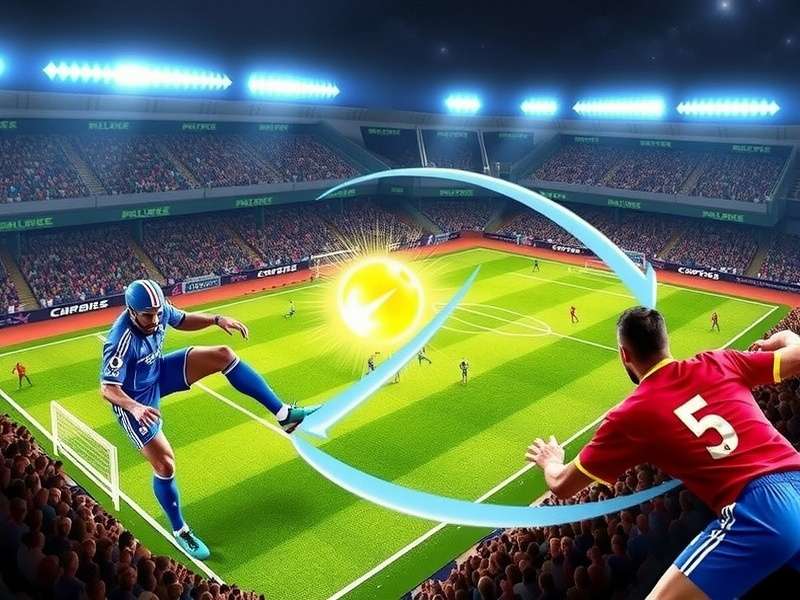 Football Strike Power Shot in action showing a player striking the ball with intense force