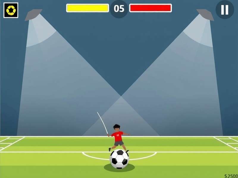 Football Strike Unblocked Games At School - gameplay screenshot showing aim and power mechanics