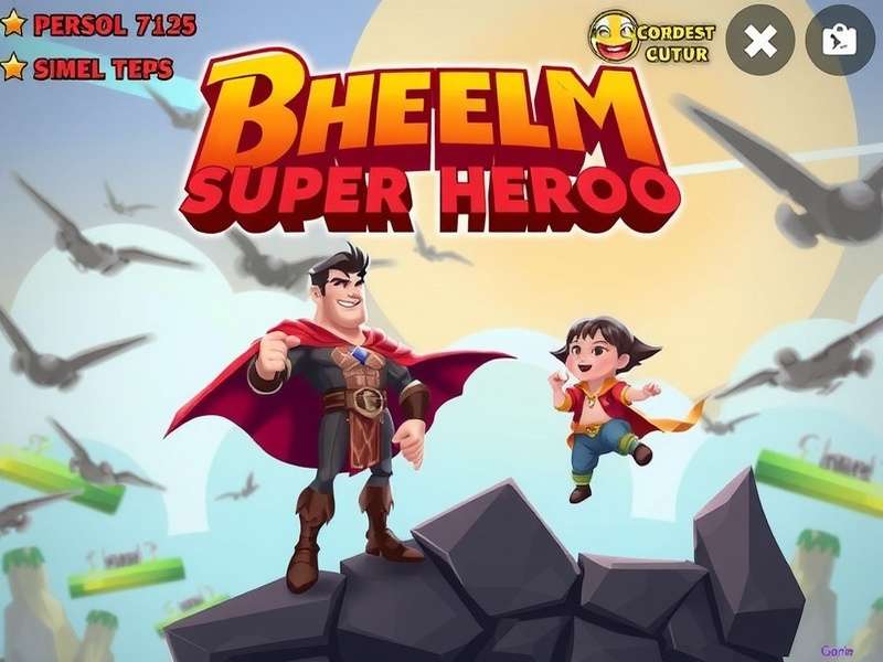 Bheem Super Hero Football Strike gameplay action scene featuring Indian players and heroic football moments