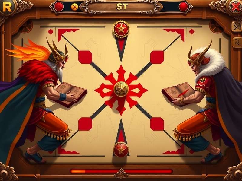 Carrom Warrior King – traditional Indian carrom board with striker and pieces arranged for championship play