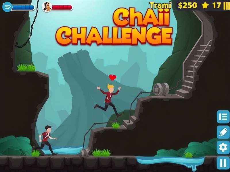 Football Strike game setup with Indian chai cup and mobile screen showing Chai Chase Challenge match
